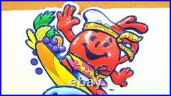 Vintage Rare Surfboard Kool -aid Guy Store Display Sign / 22 1/2 X 17 - Minty