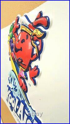 Vintage Rare Surfboard Kool -aid Guy Store Display Sign / 22 1/2 X 17 - Minty