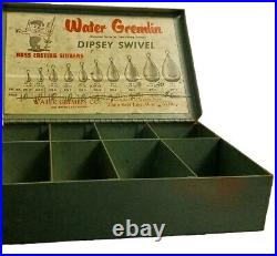 Vintage Rare Water Gremlin Store Display. Steel Dipsey Swivel Box. 9×3×2 PDQ