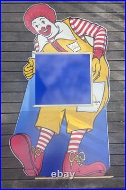 Vintage Ronald McDonald Life size Happy Meal In-Store Display Sign 5' Tall RARE