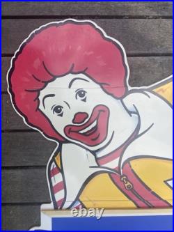 Vintage Ronald McDonald Life size Happy Meal In-Store Display Sign 5' Tall RARE