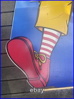 Vintage Ronald McDonald Life size Happy Meal In-Store Display Sign 5' Tall RARE