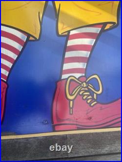 Vintage Ronald McDonald Life size Happy Meal In-Store Display Sign 5' Tall RARE