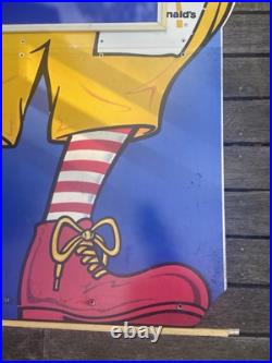 Vintage Ronald McDonald Life size Happy Meal In-Store Display Sign 5' Tall RARE