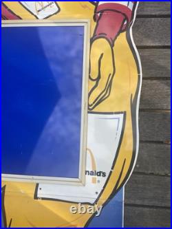 Vintage Ronald McDonald Life size Happy Meal In-Store Display Sign 5' Tall RARE