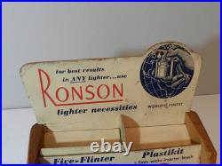 Vintage Ronson Lighter Supplies Store Display- Vintage Tobacciana- Ronsonol-rare