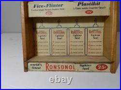 Vintage Ronson Lighter Supplies Store Display- Vintage Tobacciana- Ronsonol-rare