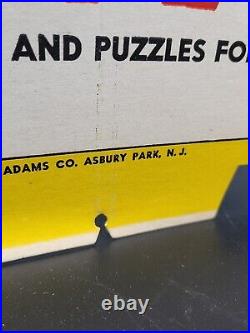 Vintage S. S. ADAMS Co NOVELTY STORE DISPLAY Magic Cardboard Sign 1957 RARE 41