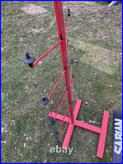 Vintage Sabian Single Tower Cymbal Store Display Stand 12 Cymbals Red Super Rare