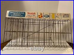 Vintage Scotch Colored Plastic Tape Tin Store Counter Display sign Rare Old