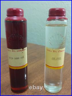 Vintage Shell Oil Glass Embossed Test Tube Fuel & Lubricant Store Display Rare