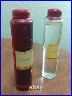 Vintage Shell Oil Glass Embossed Test Tube Fuel & Lubricant Store Display Rare