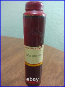 Vintage Shell Oil Glass Embossed Test Tube Fuel & Lubricant Store Display Rare
