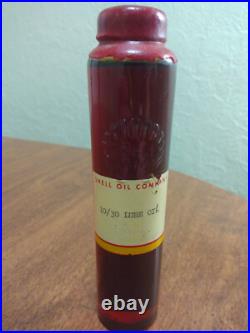 Vintage Shell Oil Glass Embossed Test Tube Fuel & Lubricant Store Display Rare
