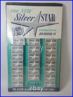 Vintage Silver Star Double edge razor blades Store Display 20 BOXES RARE