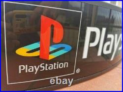 Vintage Sony Playstation light sign store display double-sided working rare