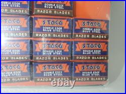 Vintage Stoco Razor Blades Store Display Rare 15 Count NEW OLD STOCK 9X 12
