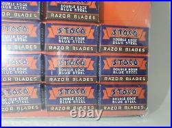 Vintage Stoco Razor Blades Store Display Rare 15 Count NEW OLD STOCK 9X 12