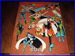Vintage Super Hero Comic Store Display Wonder Woman Rare Aquaman Flash Mib 1981