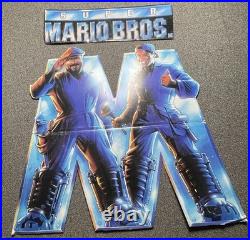 Vintage Super Mario Bros Movie Promo Store Display Nintendo LARGE Rare 54x47