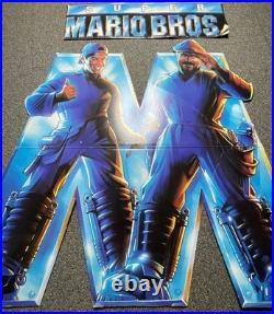 Vintage Super Mario Bros Movie Promo Store Display Nintendo LARGE Rare 54x47