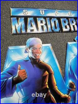 Vintage Super Mario Bros Movie Promo Store Display Nintendo LARGE Rare 54x47