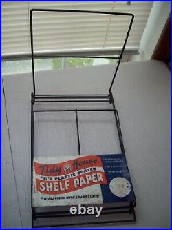 Vintage Tidy House paper products Shelf Paper store metal display rack Very RARE