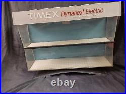 Vintage Timex Dynabeat Electric Watch Counter Store Display Case RARE! READ