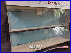 Vintage Timex Dynabeat Electric Watch Counter Store Display Case RARE! READ