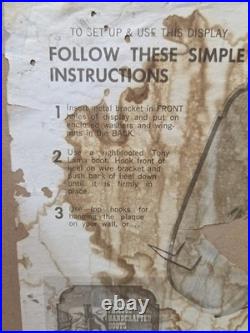 Vintage Tony Lama Boots Store Display Sign Very Cool Rare Countertop Or Wall