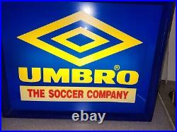 Vintage Umbro The Soccer Company Light Up Store Display Sign Decor Working RARE