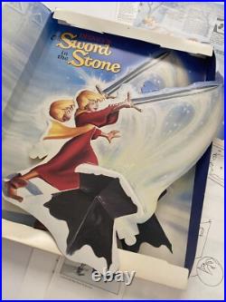 Vintage Walt Disney POP UP Video Store Display Sword In The Stone 1986 RARE Vintage Walt Disney POP UP Video Store Display Sword In The Stone 1986 RARE