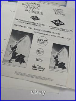 Vintage Walt Disney POP UP Video Store Display Sword In The Stone 1986 RARE