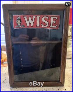 Vintage Wise Potato Chips Advertising Display Case Wood And Glass Rare