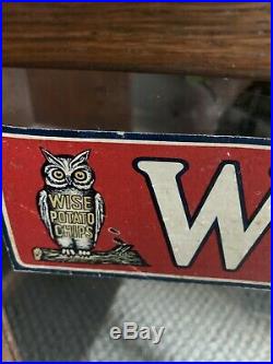 Vintage Wise Potato Chips Advertising Display Case Wood And Glass Rare