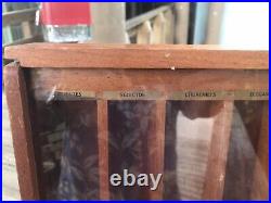 Vintage Wood Glass Cigar Store Counter Display Very Rare