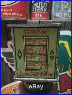 Vintage old metal adams gum general store display gas station sign oil rare