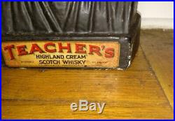 Vintage rare advertising Teacher's Scotch whiskey store bust display sign