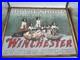 Vntg Winchester Do You Shoot Wood Framed Printed Store Display RARE 32 x 25