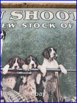 Vntg Winchester Do You Shoot Wood Framed Printed Store Display RARE 32 x 25