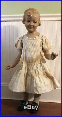 Vtg 1920s Antique GLASS EYE Child STORE DISPLAY MANNEQUIN Doll Composition Rare