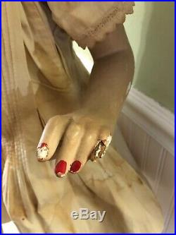 Vtg 1920s Antique GLASS EYE Child STORE DISPLAY MANNEQUIN Doll Composition Rare