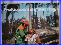 Vtg 1980's Stihl #1 Chainsaw Retailer Poster 33x24 Rare Promo Sign Advertising