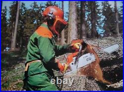 Vtg 1980's Stihl #1 Chainsaw Retailer Poster 33x24 Rare Promo Sign Advertising