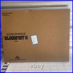 Vtg 1990 BLOODFIST 2 Video Store Standee Display RARE All items pictured