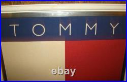 Vtg 1990s TOMMY HILFIGER JEANS Advertising Canvas Store Display Framed Rare 20