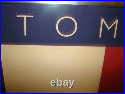 Vtg 1990s TOMMY HILFIGER JEANS Advertising Canvas Store Display Framed Rare 20