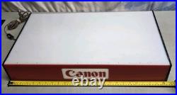 Vtg Canon Camera Store Display With Light Rare Red & White Logo 2 Feet Wide