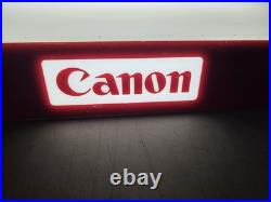 Vtg Canon Camera Store Display With Light Rare Red & White Logo 2 Feet Wide