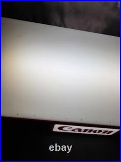 Vtg Canon Camera Store Display With Light Rare Red & White Logo 2 Feet Wide